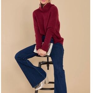 Burgundy Turtleneck Sweater- M/L